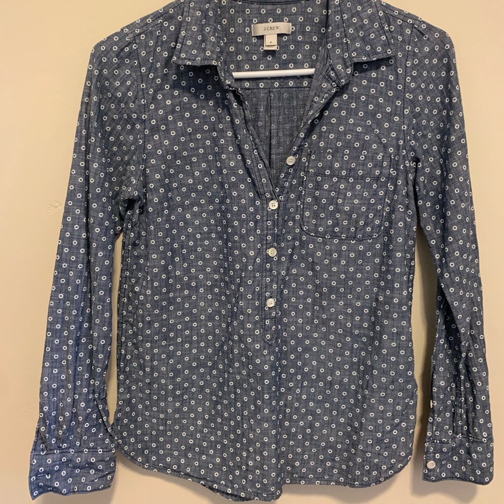 Jcrew denim blouse